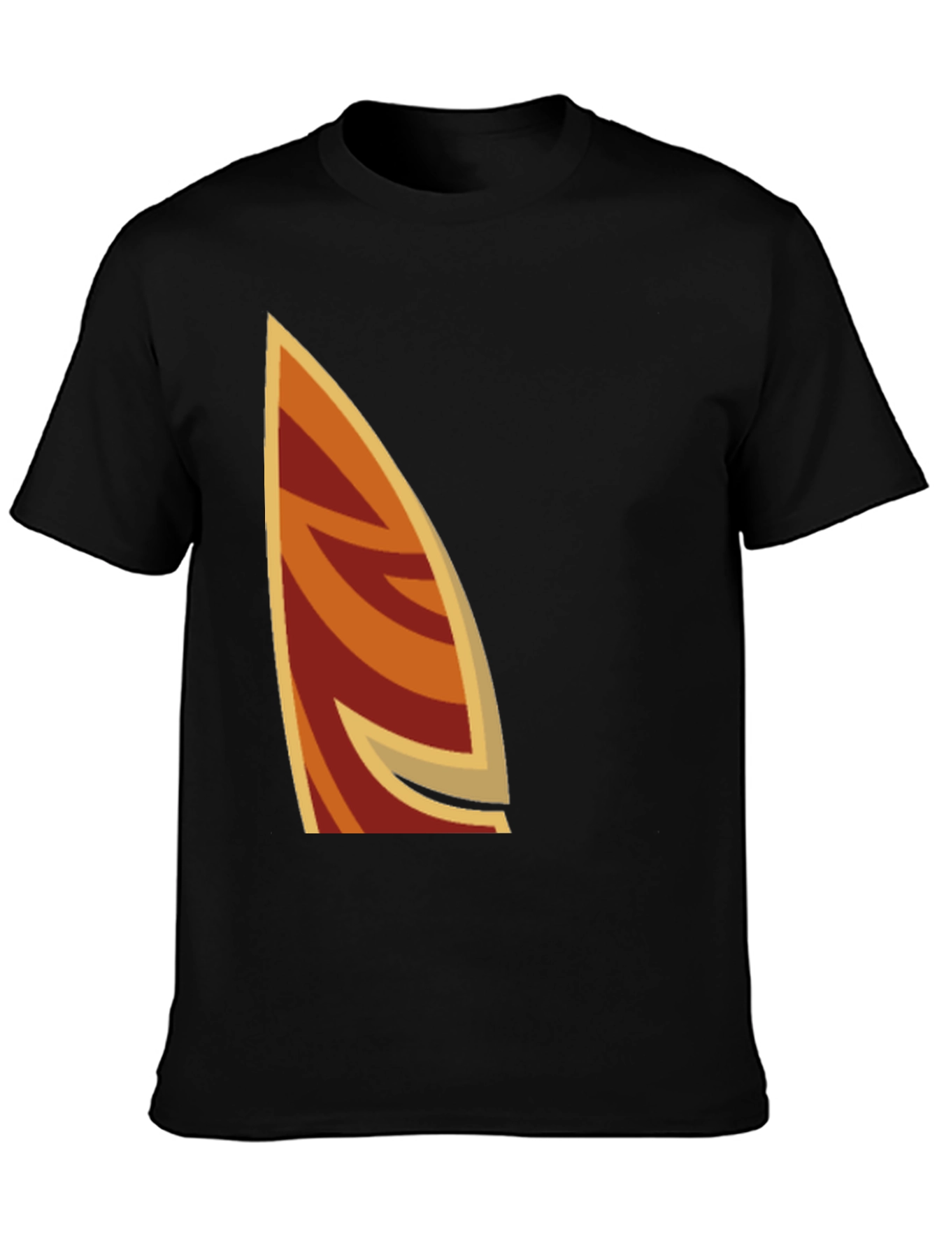 Retro Surfboard T-Shirt - Black Cotton Tee