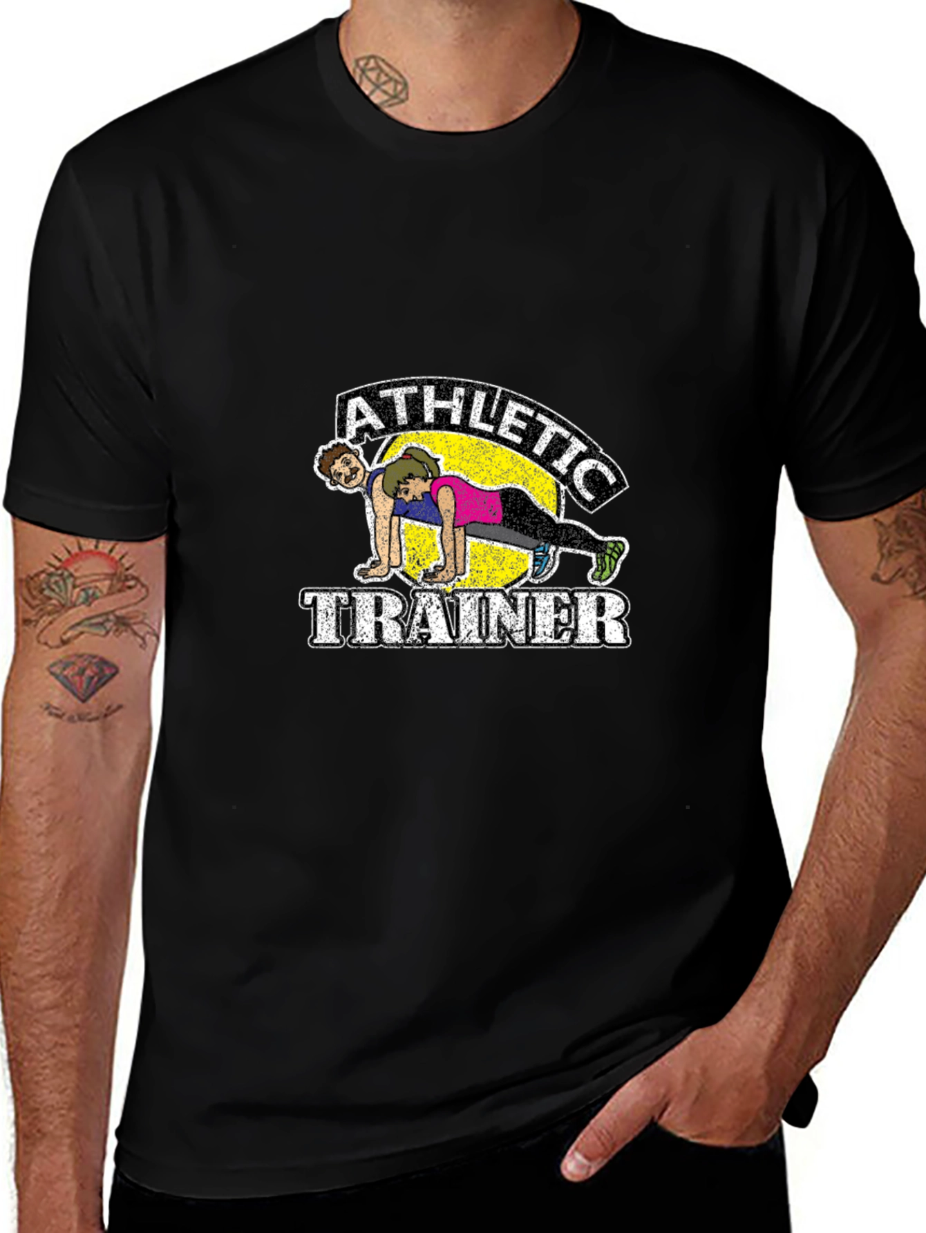 Athletic Trainer Graphic Tee - Fitness Humor Shirt