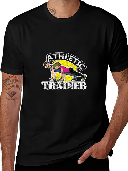 Athletic Trainer Graphic Tee - Fitness Humor Shirt