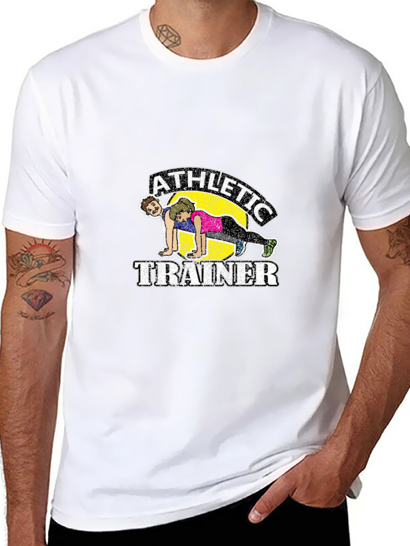 Athletic Trainer Graphic Tee - Fitness Humor Shirt