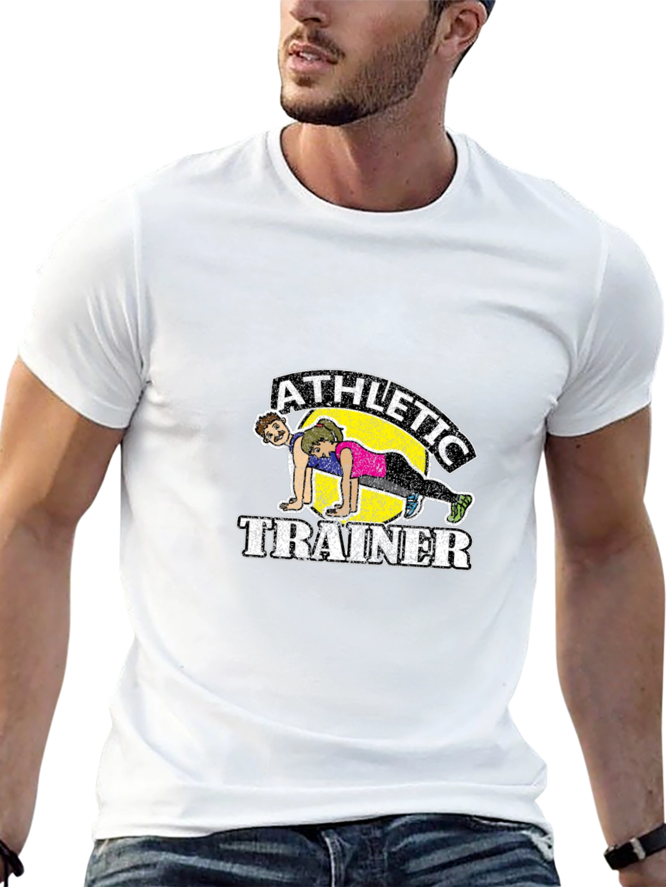 Athletic Trainer Graphic Tee - Fitness Humor Shirt
