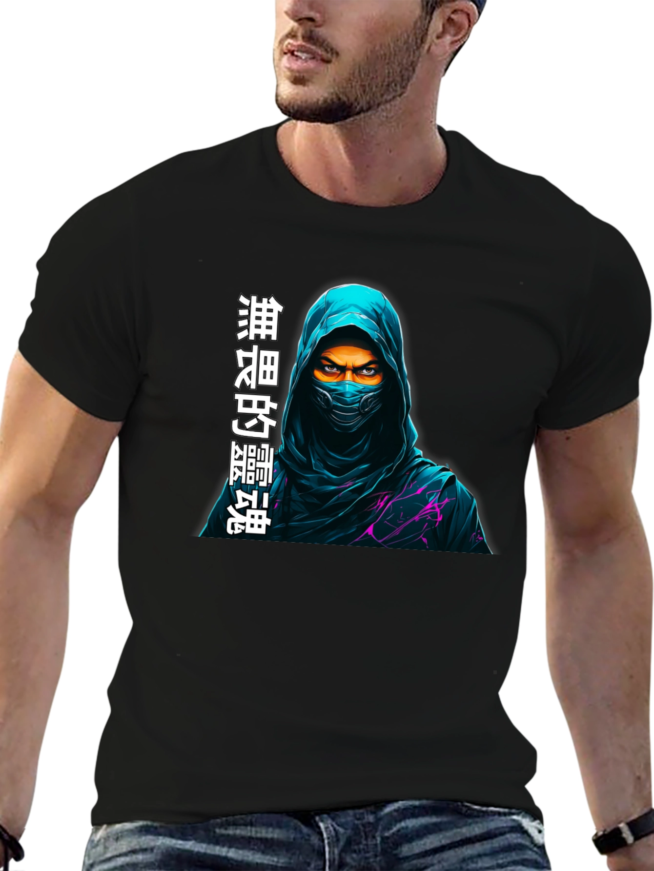 Mystic Ninja Graphic T-Shirt - Dark Style