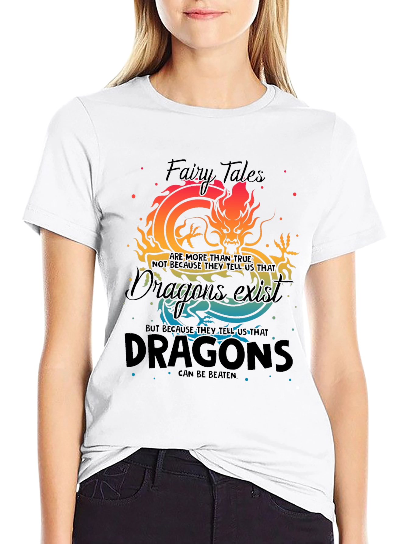 Fantasy Dragon Graphic Tee - Fairy Tales Dragon Exist