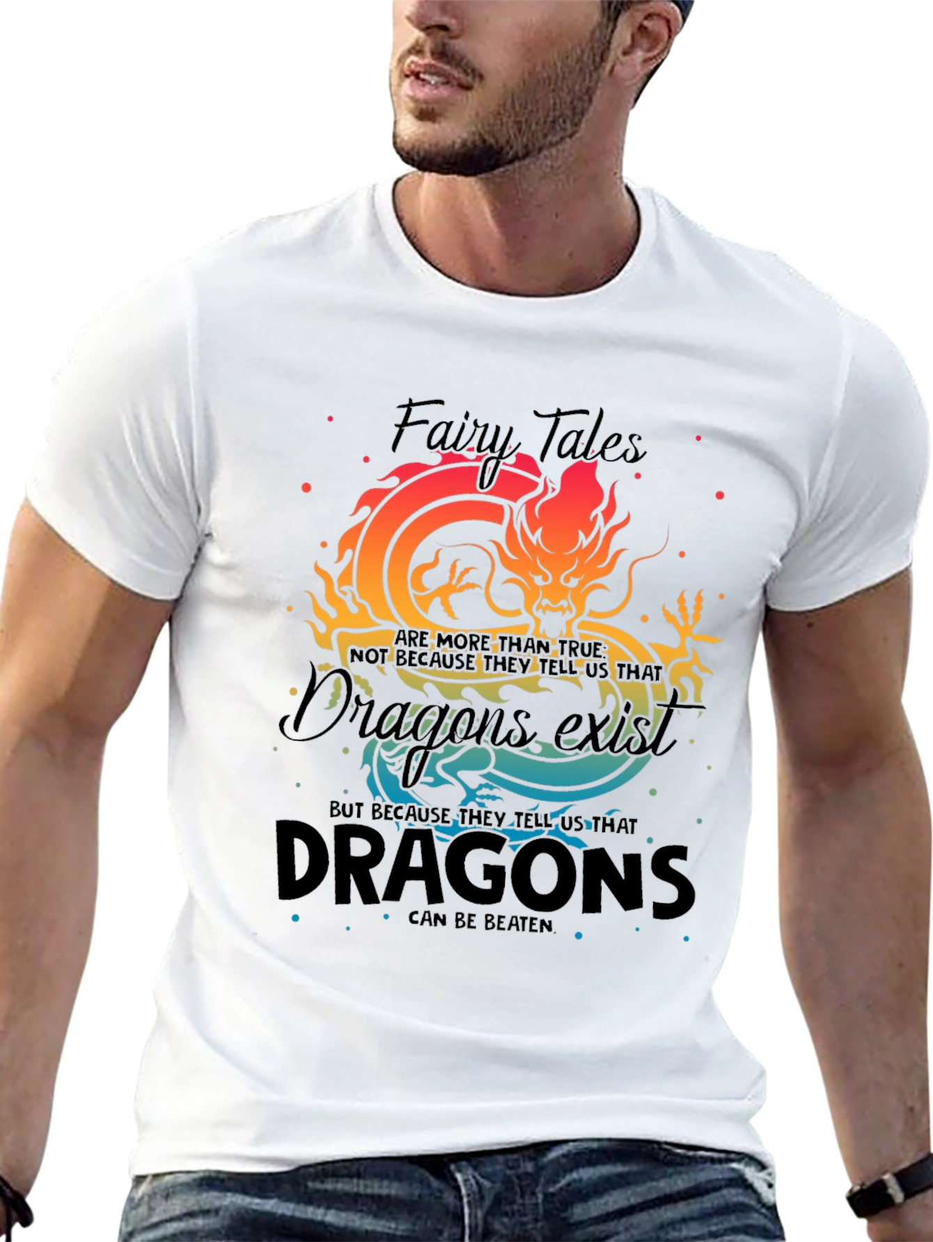 Fantasy Dragon Graphic Tee - Fairy Tales Dragon Exist