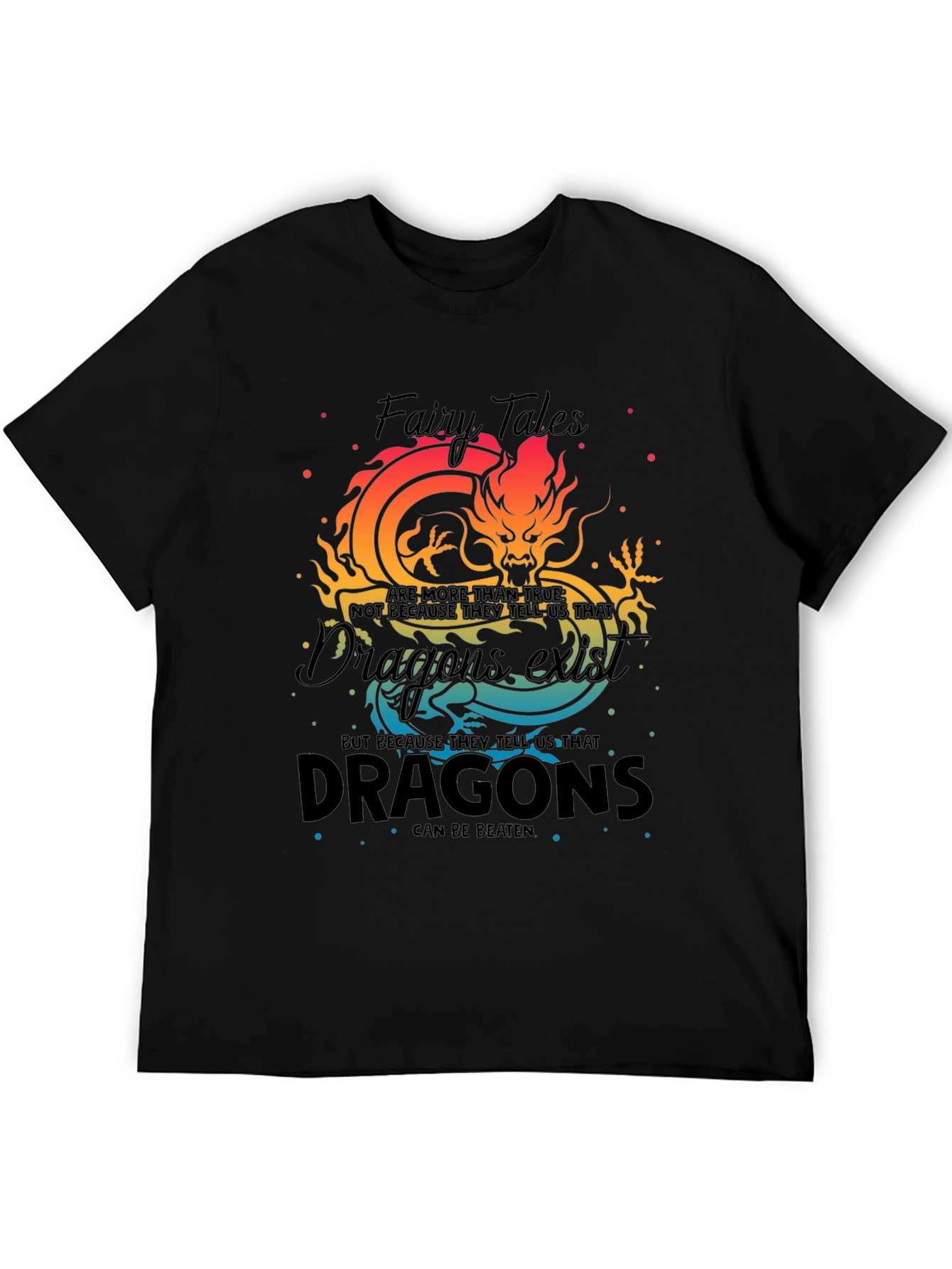 Fantasy Dragon Graphic Tee - Fairy Tales Dragon Exist