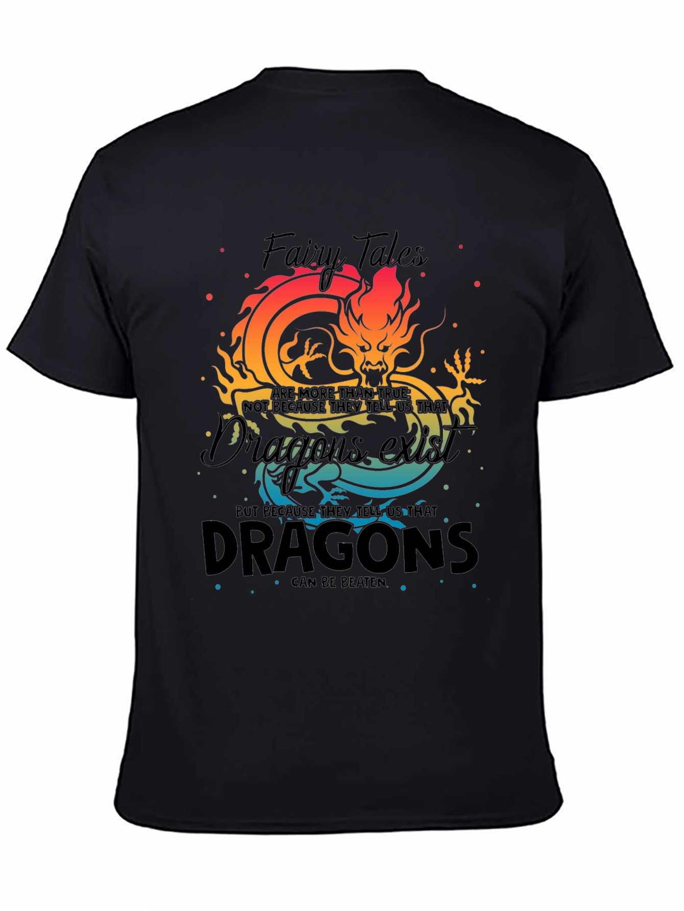 Fantasy Dragon Graphic Tee - Fairy Tales Dragon Exist