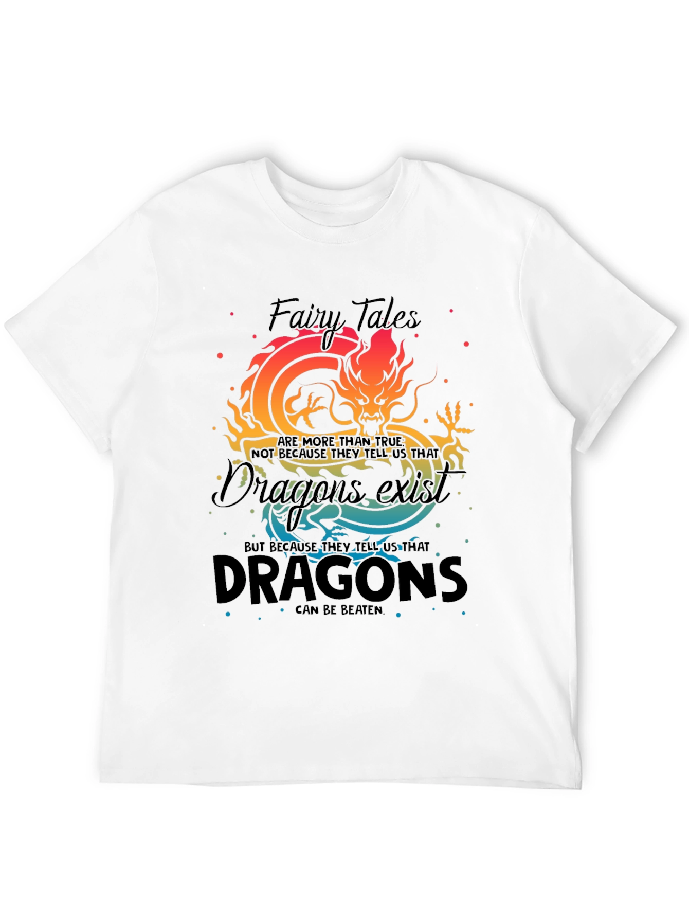 Fantasy Dragon Graphic Tee - Fairy Tales Dragon Exist