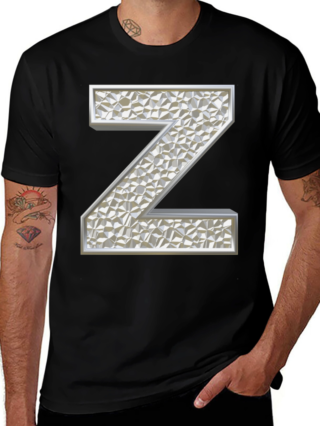 Abstract Letter Z Graphic T-Shirt