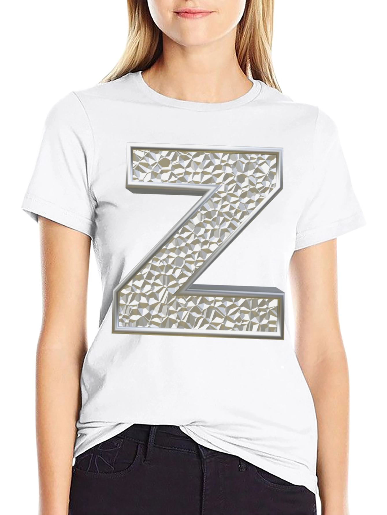 Abstract Letter Z Graphic T-Shirt