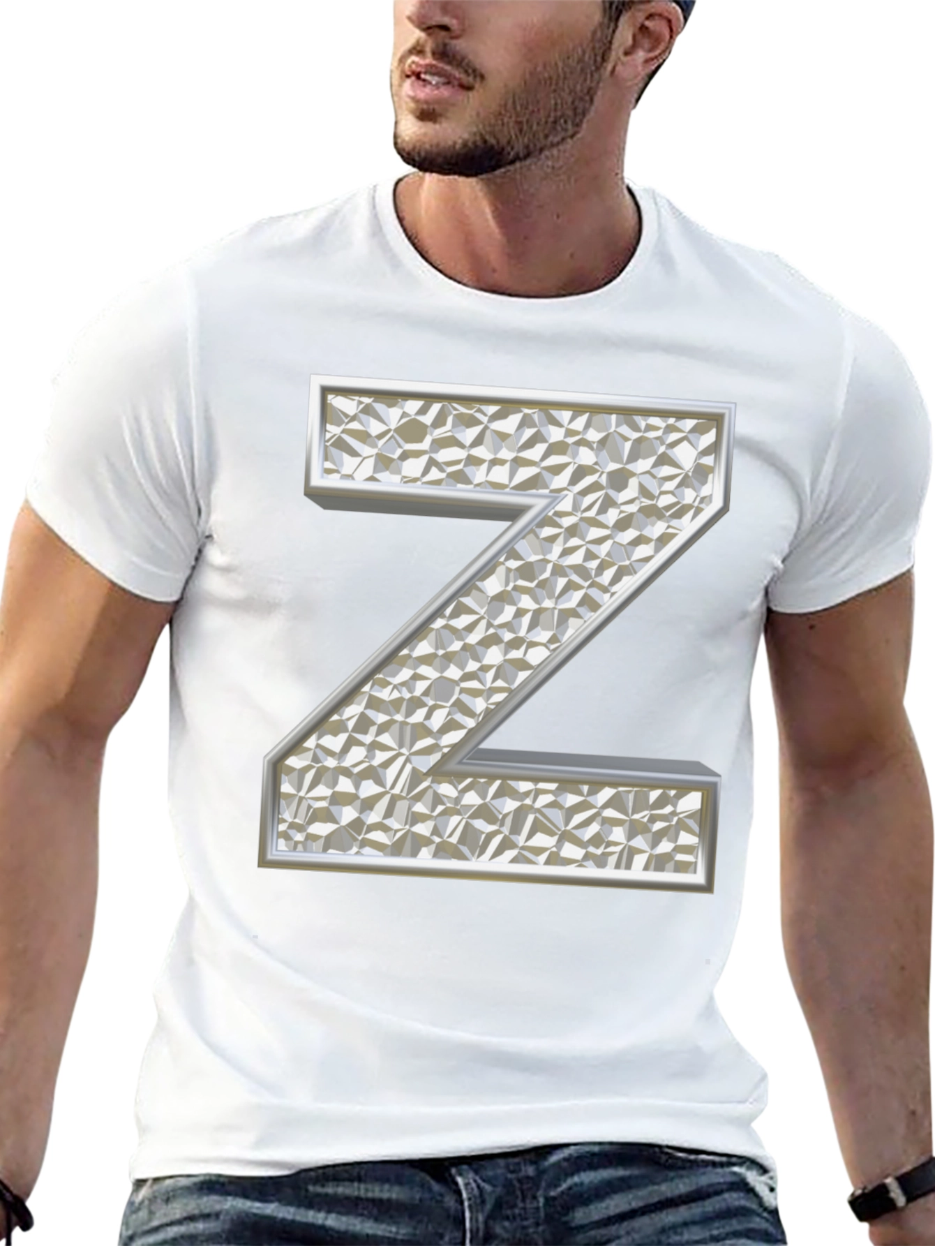 Abstract Letter Z Graphic T-Shirt