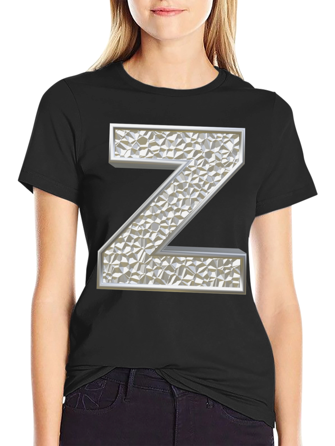 Abstract Letter Z Graphic T-Shirt