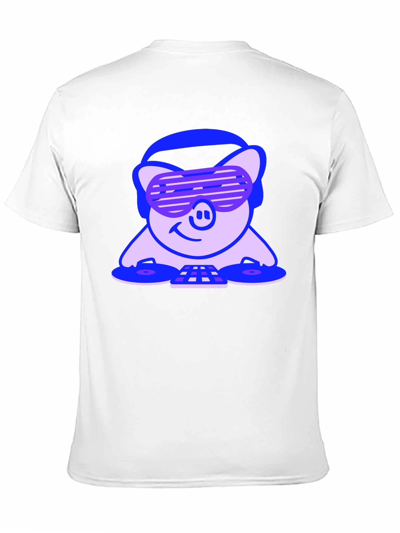 DJ Pig Graphic Tee - Black Cotton T-Shirt