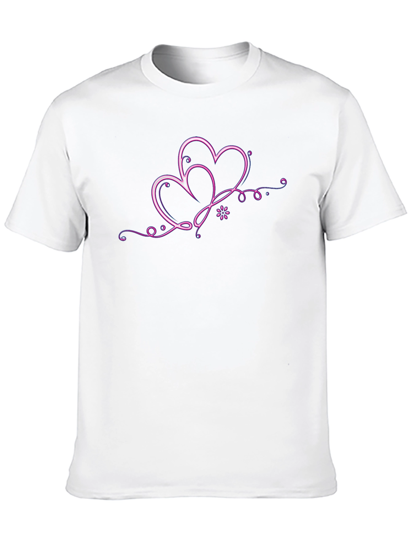 Neon Hearts Black T-Shirt