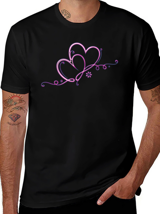 Neon Hearts Black T-Shirt