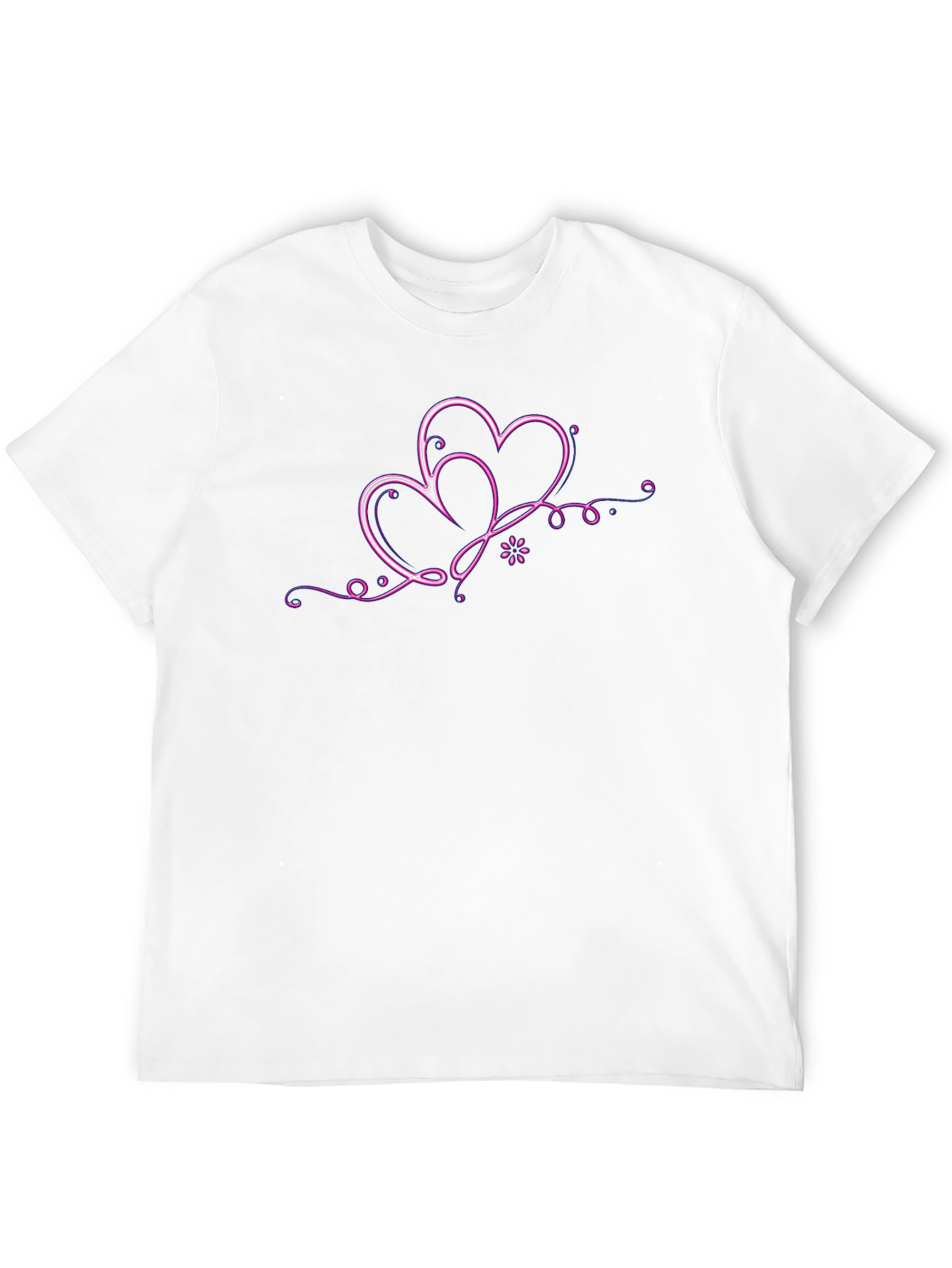 Neon Hearts Black T-Shirt