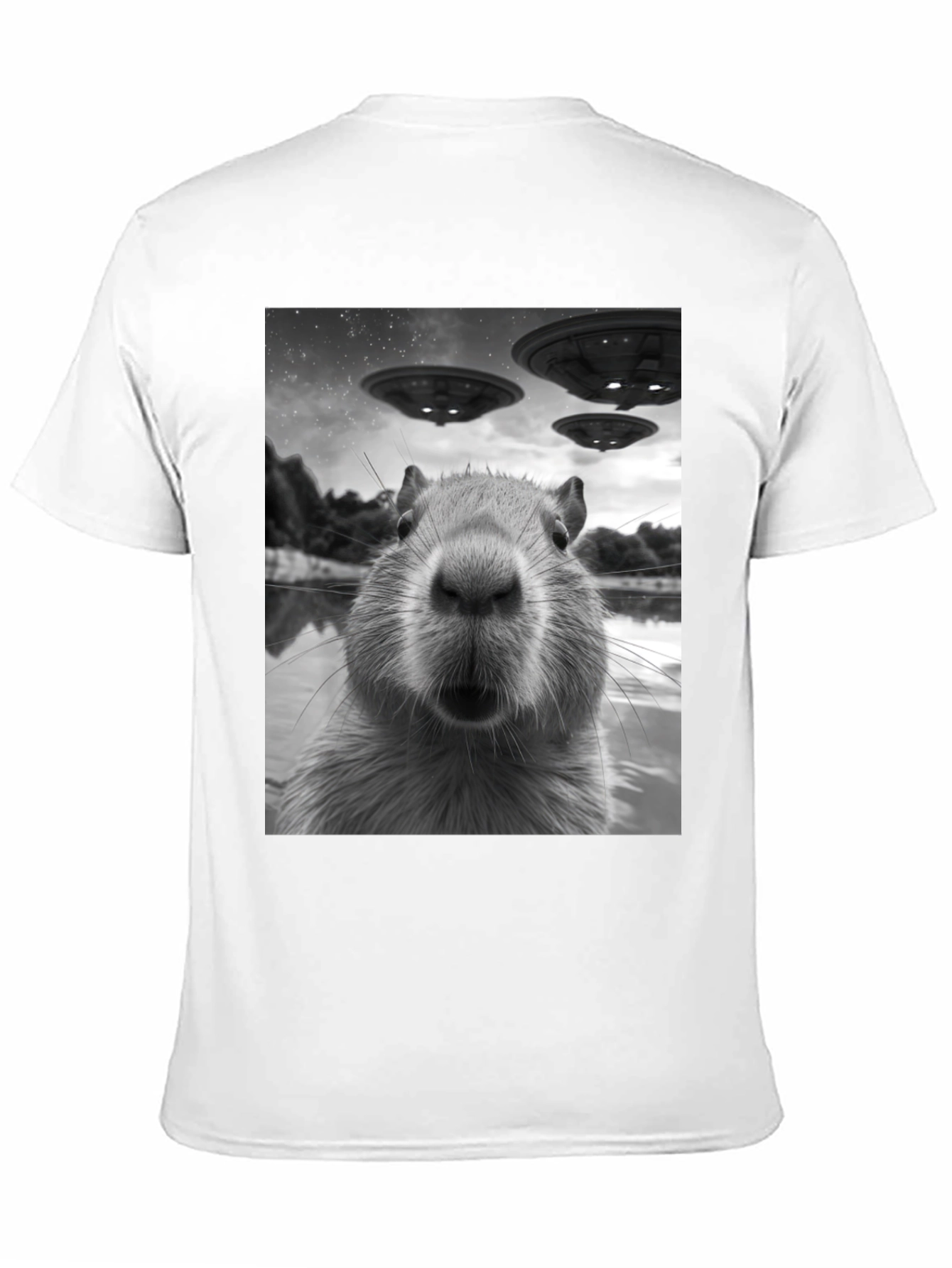 Capybara UFO Graphic Tee - Black