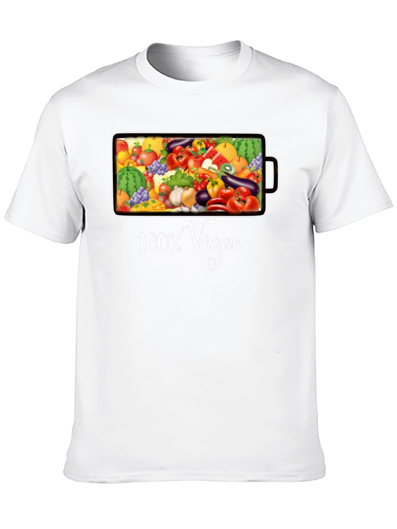 100% Vegan Black Graphic T-Shirt