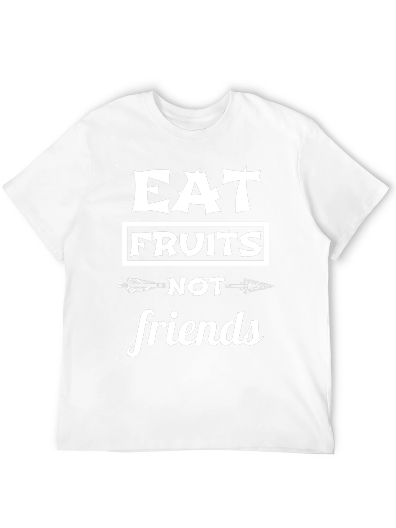 Eat Fruits Not Friends Black Graphic Tee