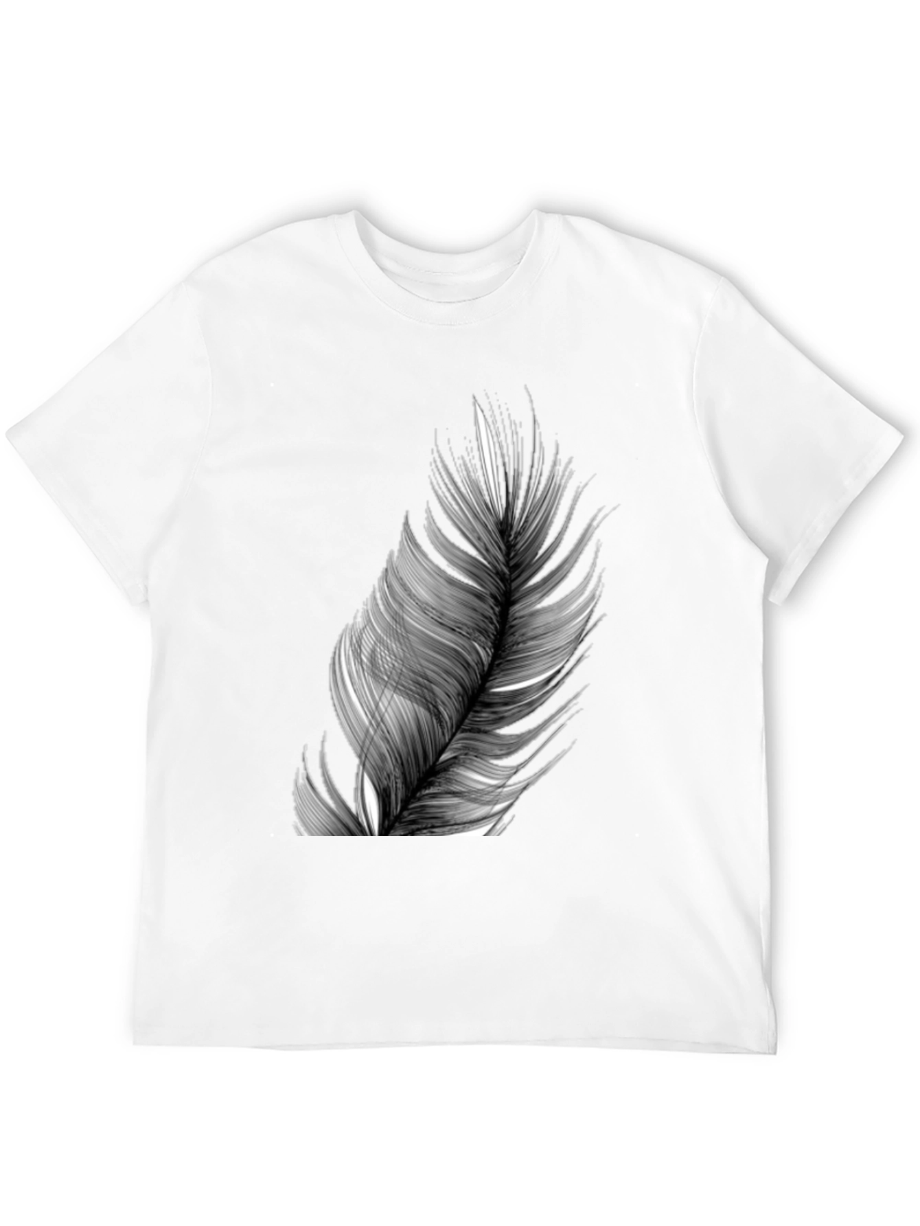 Feather Graphic Black T-Shirt