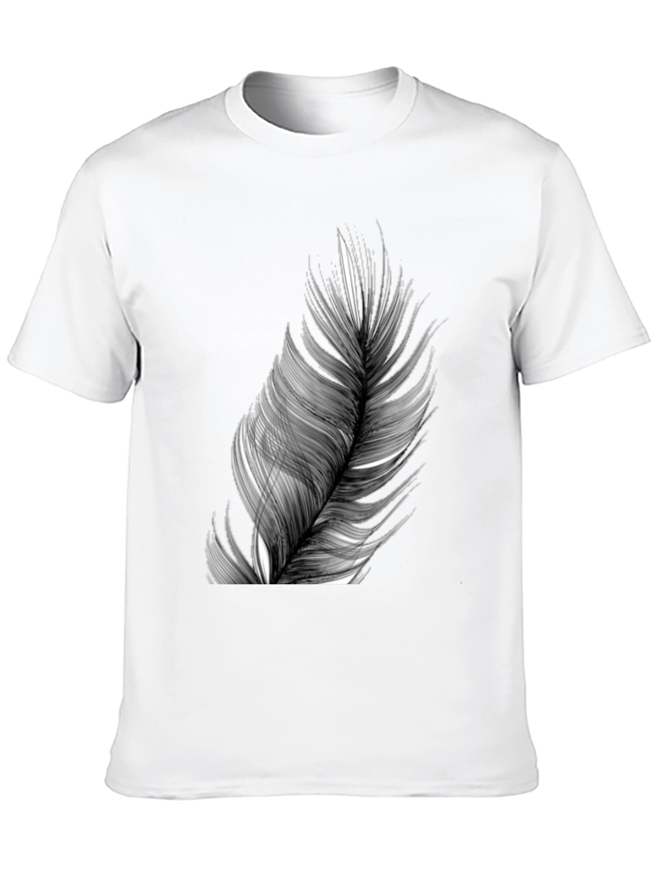 Feather Graphic Black T-Shirt
