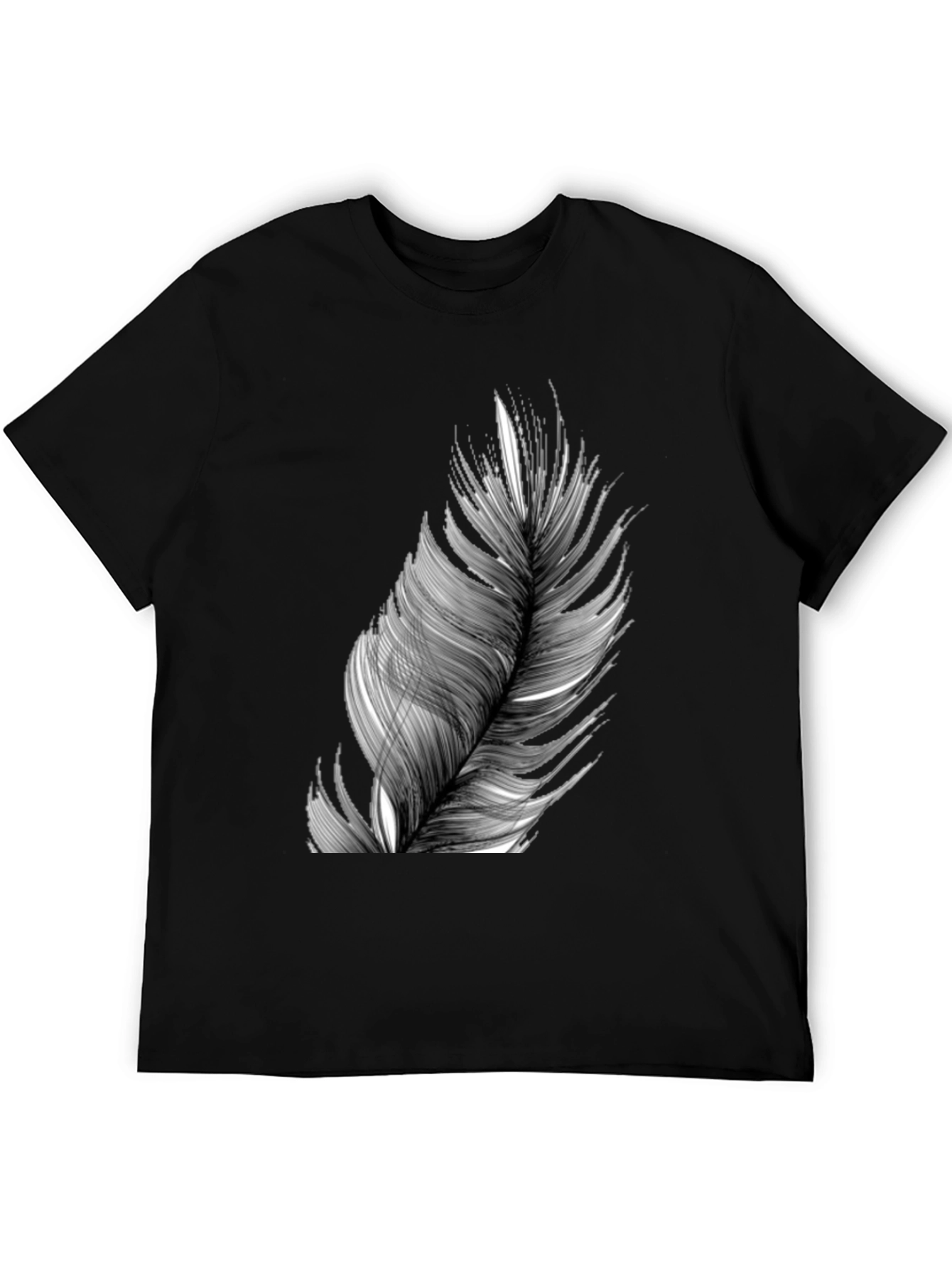 Feather Graphic Black T-Shirt