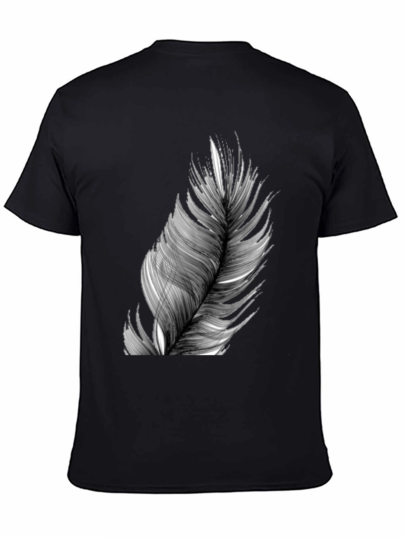 Feather Graphic Black T-Shirt