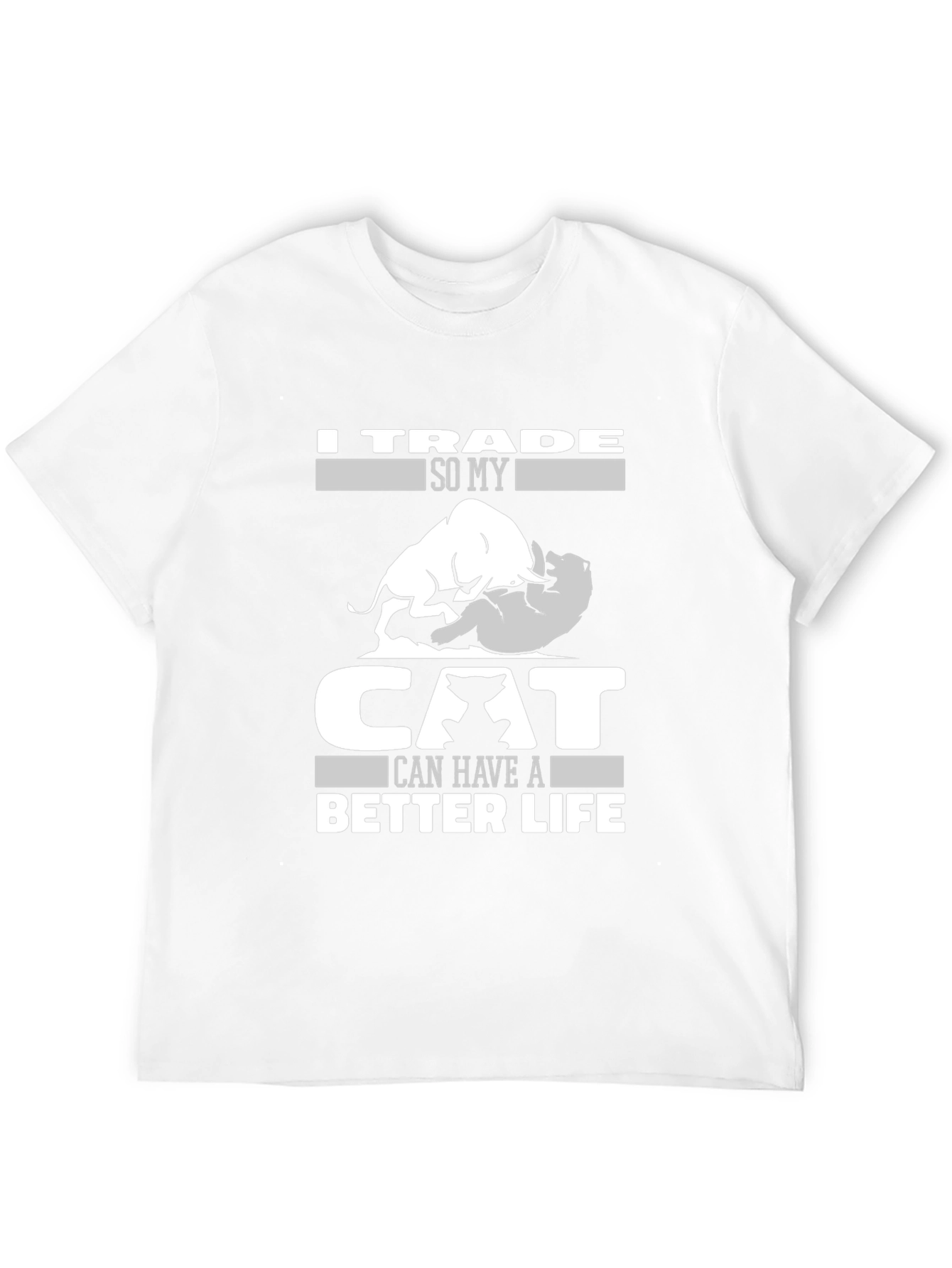 Trader Cat Lover Humor Graphic Tee