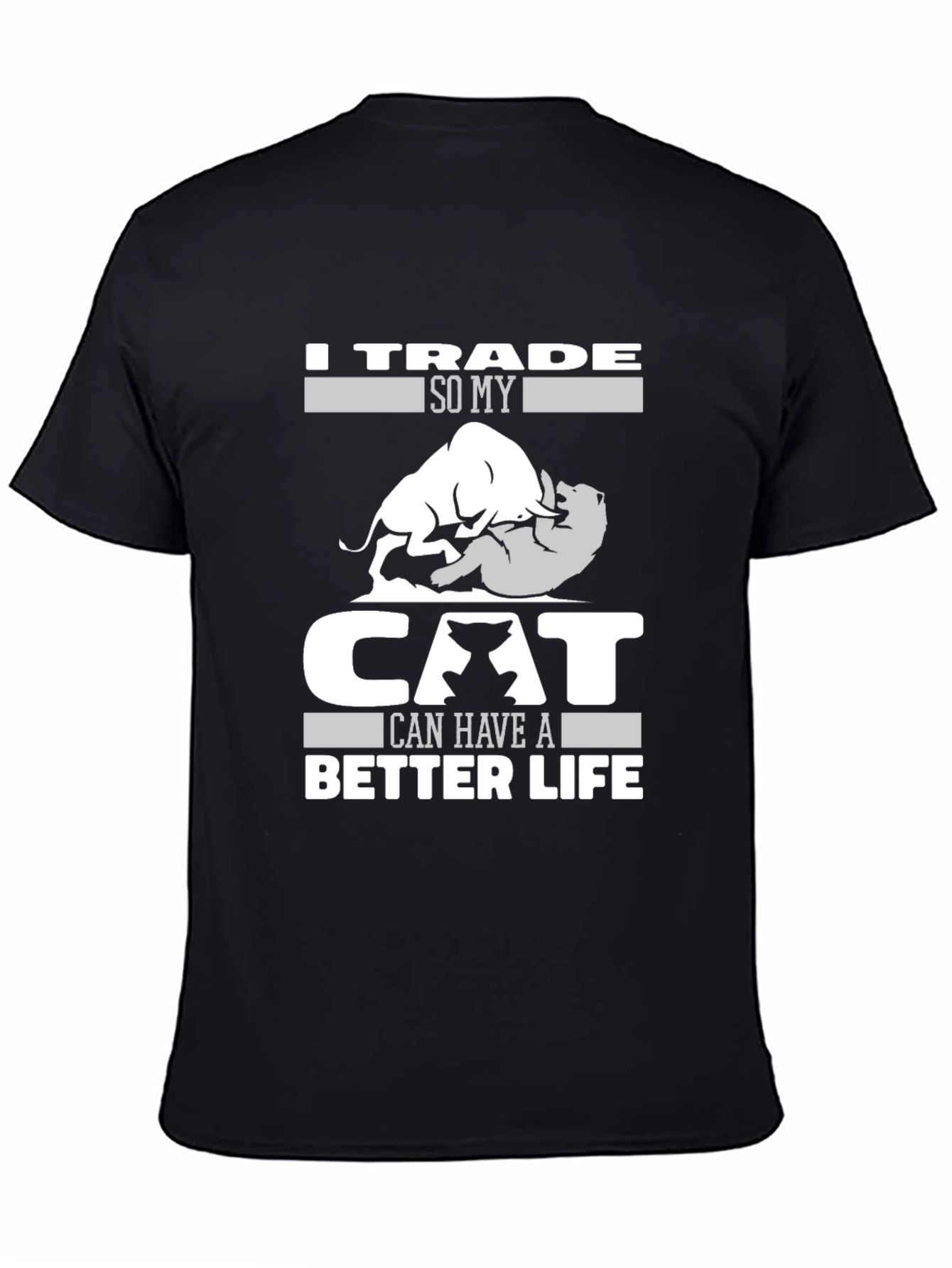 Trader Cat Lover Humor Graphic Tee
