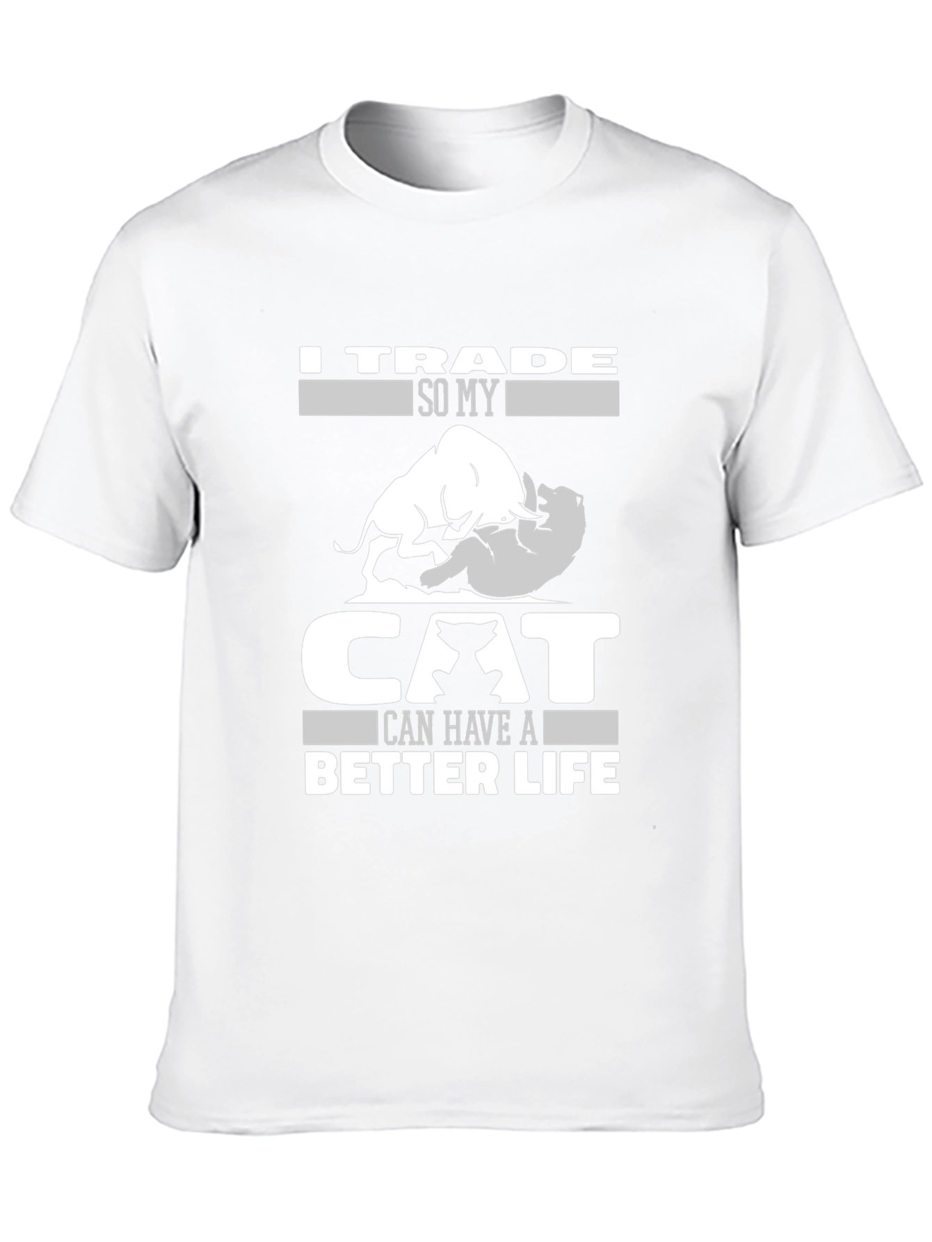 Trader Cat Lover Humor Graphic Tee