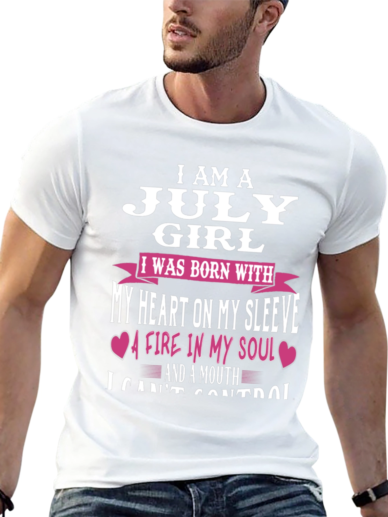 July Girl T-Shirt: Heart on Sleeve Fire in Soul!