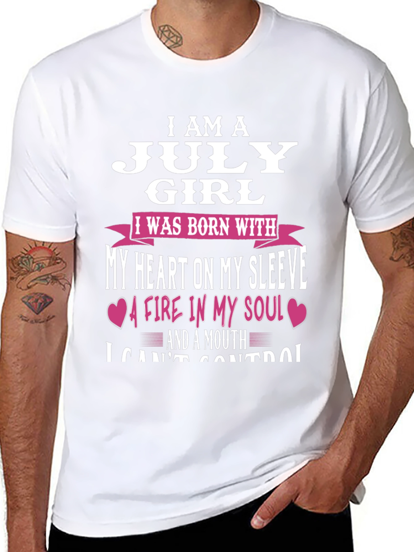 July Girl T-Shirt: Heart on Sleeve Fire in Soul!