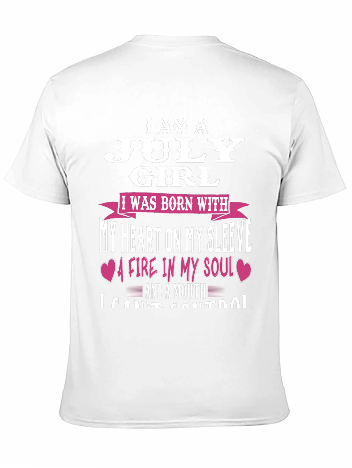 July Girl T-Shirt: Heart on Sleeve Fire in Soul!