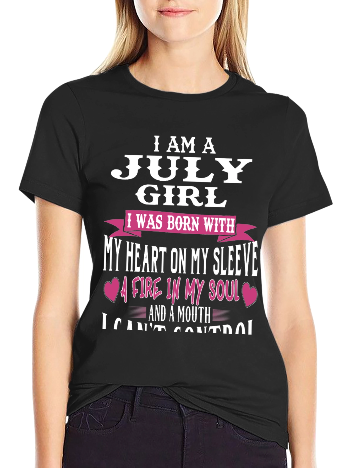 July Girl T-Shirt: Heart on Sleeve Fire in Soul!