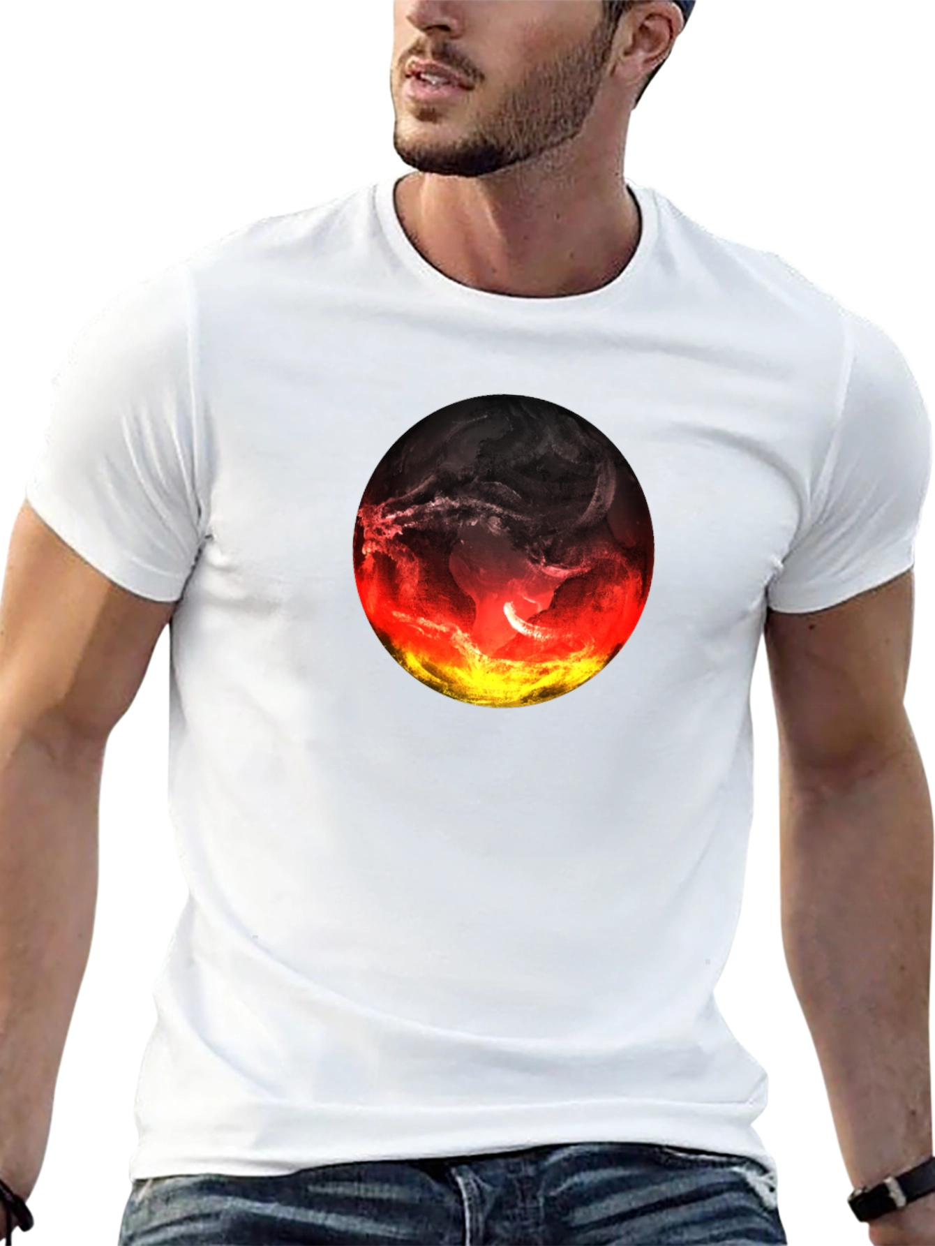 Fiery World Graphic Tee - Bold Statement Shirt