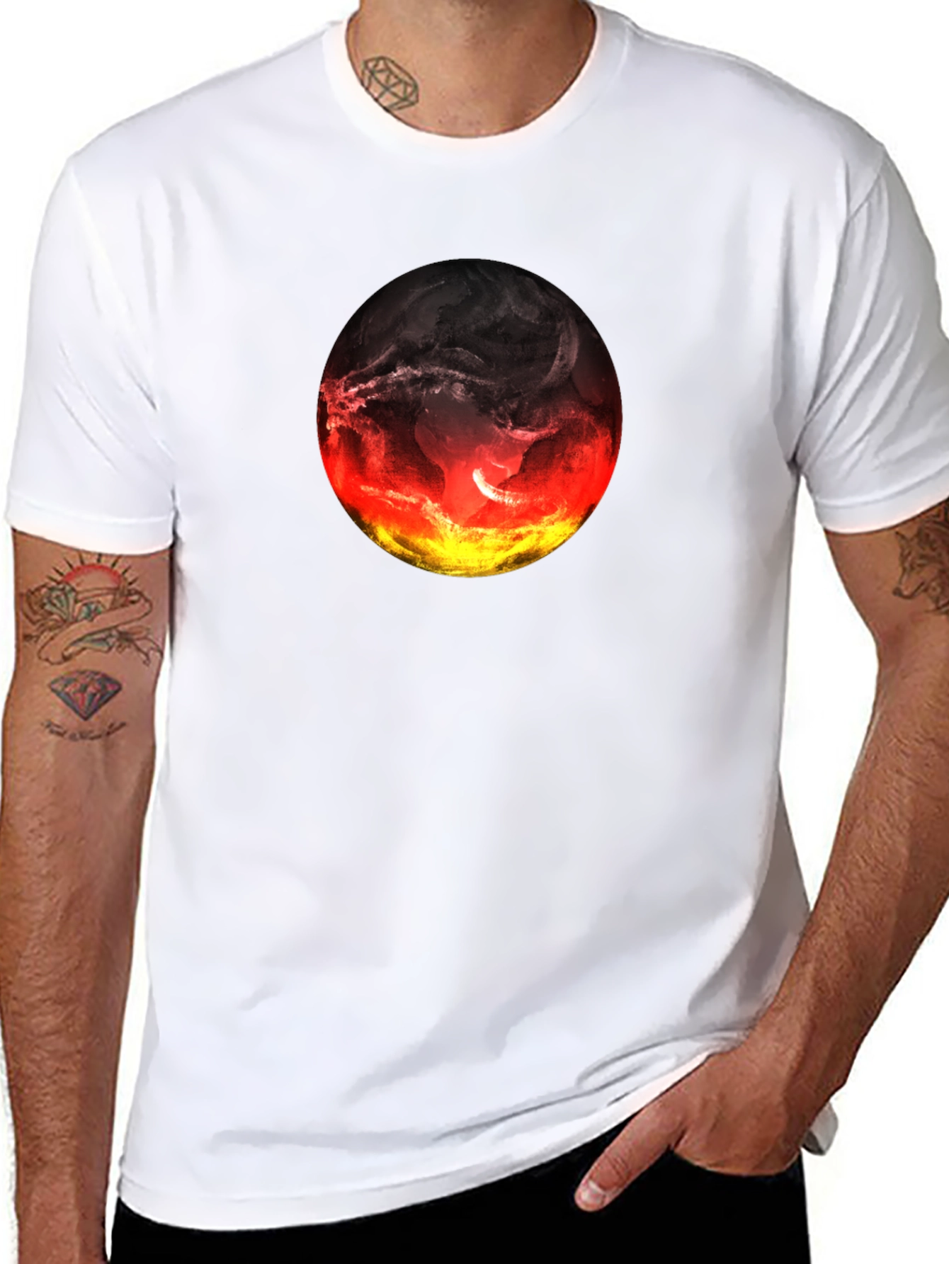 Fiery World Graphic Tee - Bold Statement Shirt