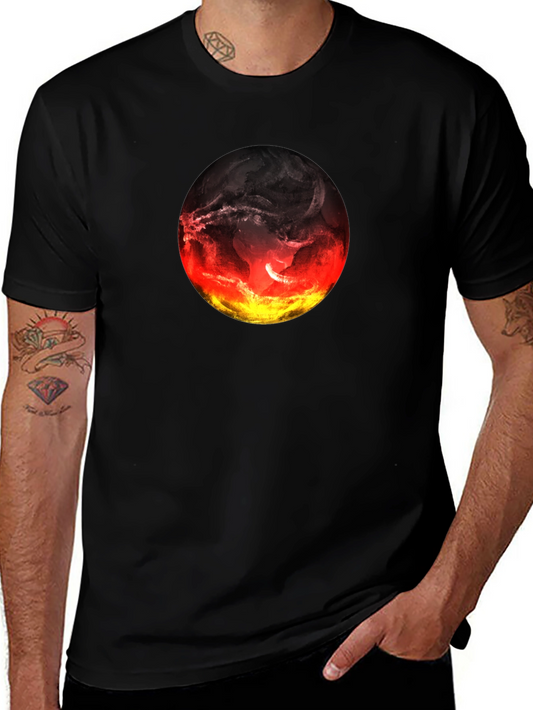 Fiery World Graphic Tee - Bold Statement Shirt