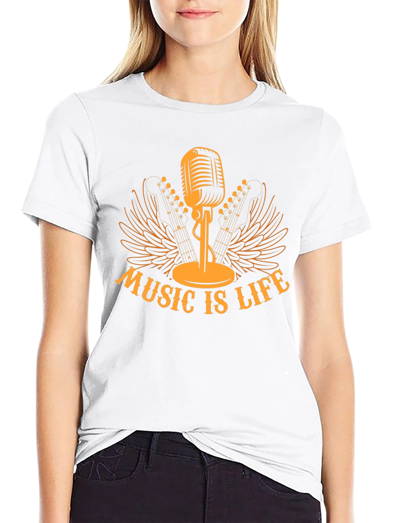 Music is Life Black T-Shirt